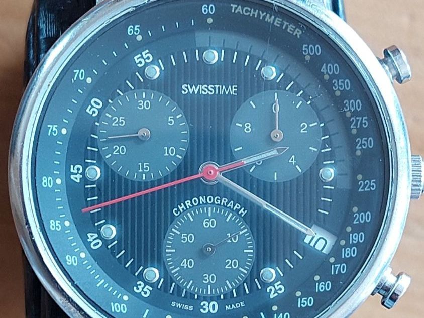 Swiss Orologi: Swiss Time Chronograph Vintage – Usato da Oberdiessbach venduto da wasserfreak