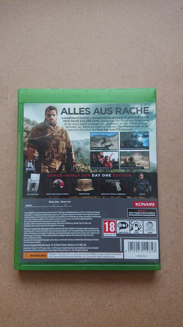 Giochi: Metal Gear Solid V The Phantom Pain Day One Edition xbox one – Usato da Chur venduto da FreakofRarity 1