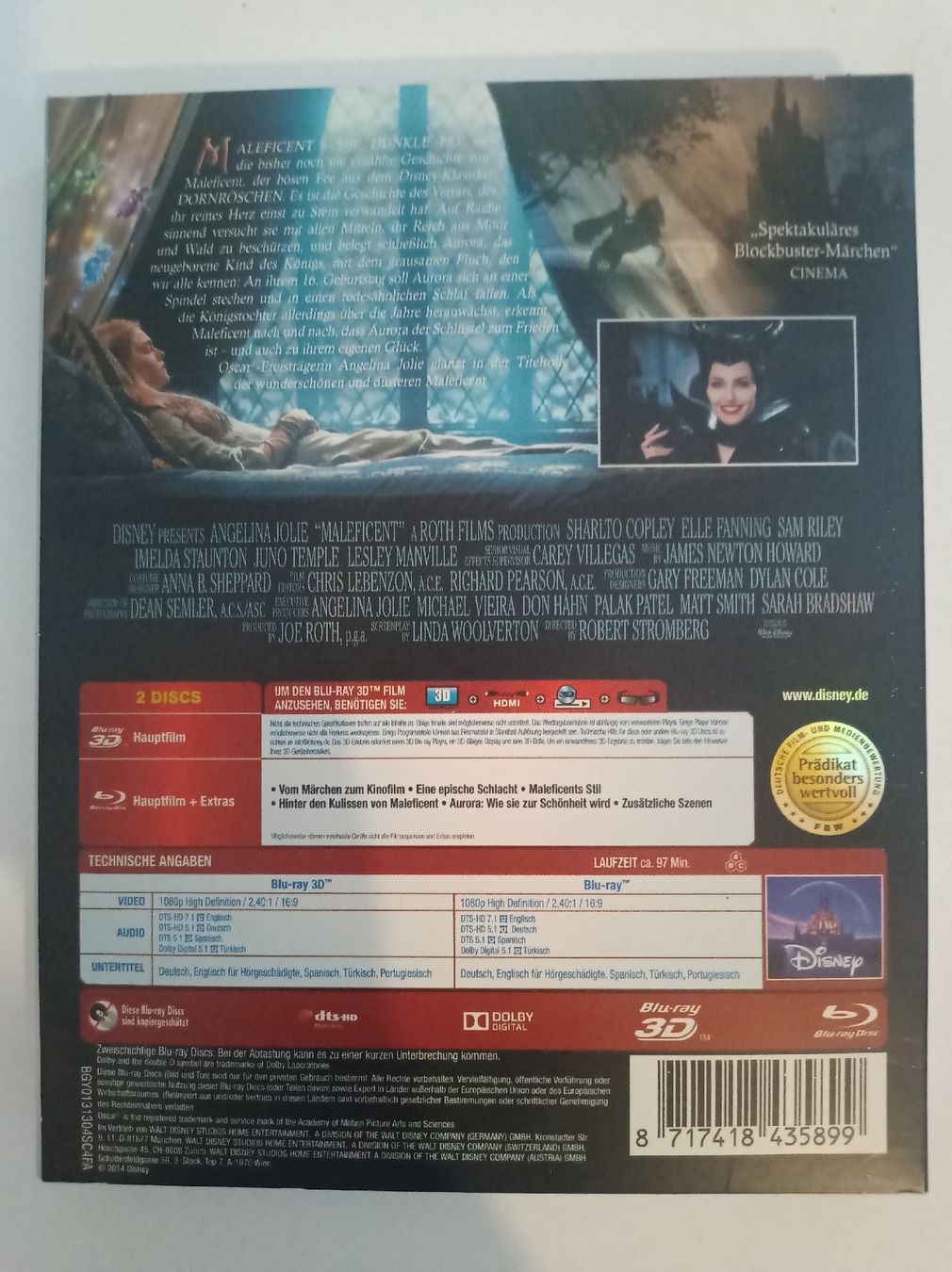 Tutti i DVDs: Maleficent - Die dunkle Fee (Blu-ray 3D) – Usato da Tann venduto da Veebee6 1