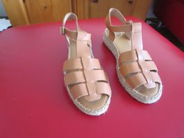 Damen Leder Sandalen /Gr. 39 1/2