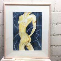 Fantastische Moderne Akt Bild  Aquarelle mit Unterschrieft