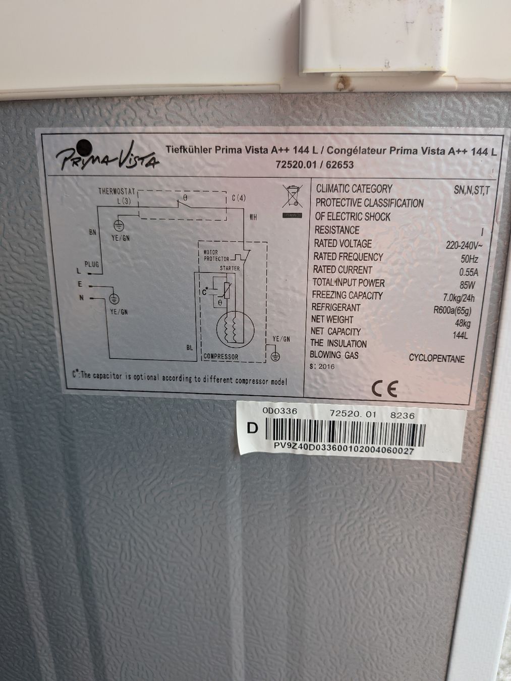 Gefrierschrank: Congélateur Prima Vista 144 L A++ – Gebraucht aus Sion von gui_pk7g 5
