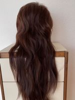 Perücke Hochwertige Kunsthaar Kastanie 80cm Neu/NP250CHF