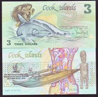 Cook Islands 3 Dollars UNC 1992 Commemorative