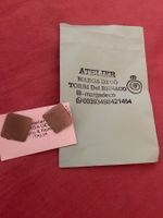 OHRRING/-STECKER rechteckig silberig Unikat NEU/OVP Atelier