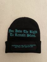 Beanie MISBHV schwarz mit Stickerei gebrauchter Zustand