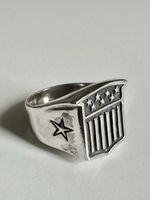 Silverstar Casting Co. Herren Ring / 925er, American Shield