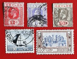 GROSSBRITANNIEN ENGLAND BRITISH CEYLON GEORGE SRI LANKA 1924