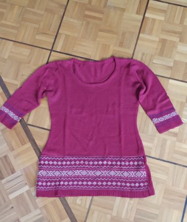 Pull rouge long/Langer Pullover rot