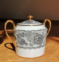 Limoges Porzellan-Gefäss Création Marcel Rochas "Femme" 1950