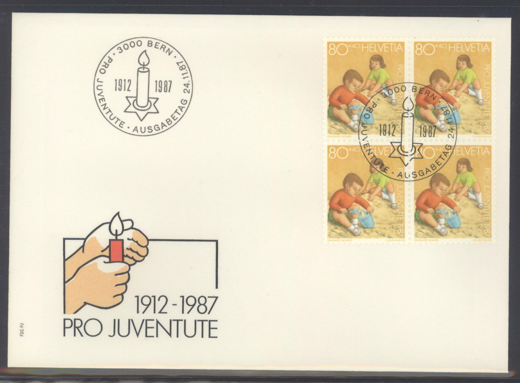 Tutti i francobolli: 1987, FDC, Pro Juventute, Viererblöcke – Usato da Willisau venduto da Vollstempel 4