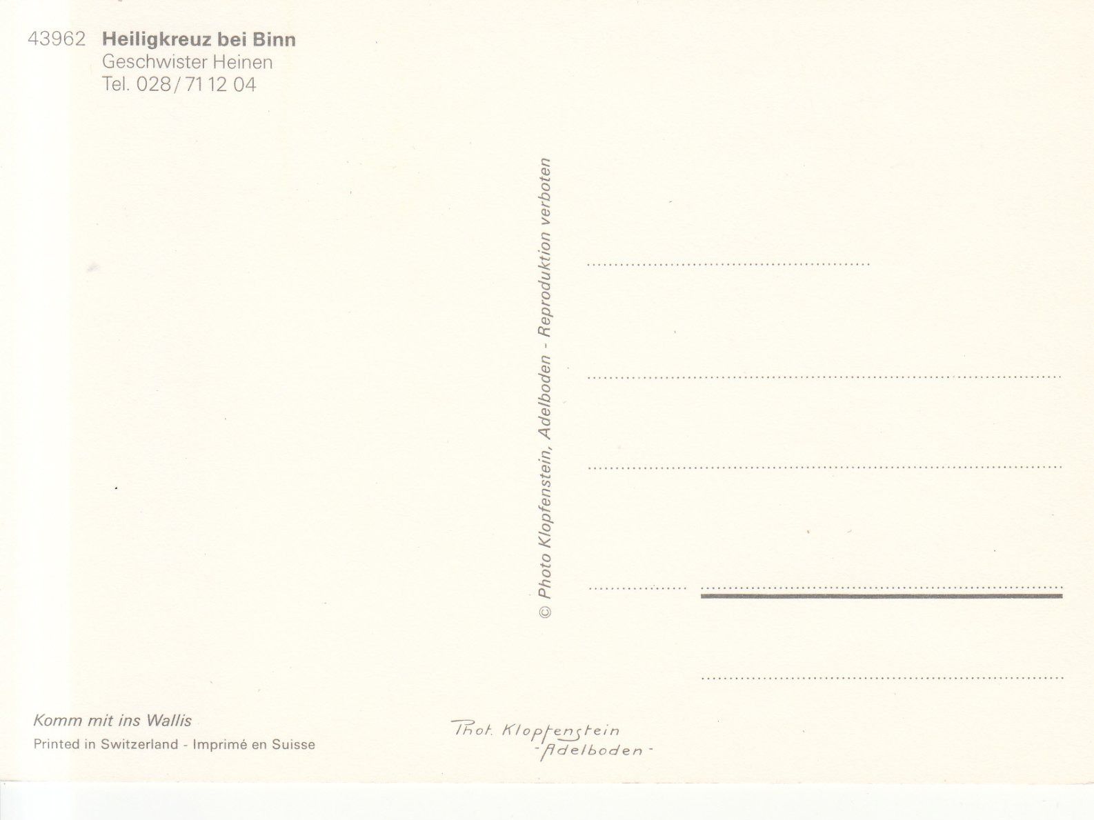 Cartoline postali: Heiligkreuz ca. 1970 – Usato da Bürglen TG venduto da StampGraf 1