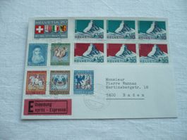 1965 Buntfrankatur mit PP Satz SBK B123 - B127++