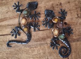 Metall Gecko für Garten oder drinnen