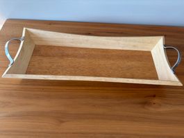 Holztablett mit Griffen, top Zustand
