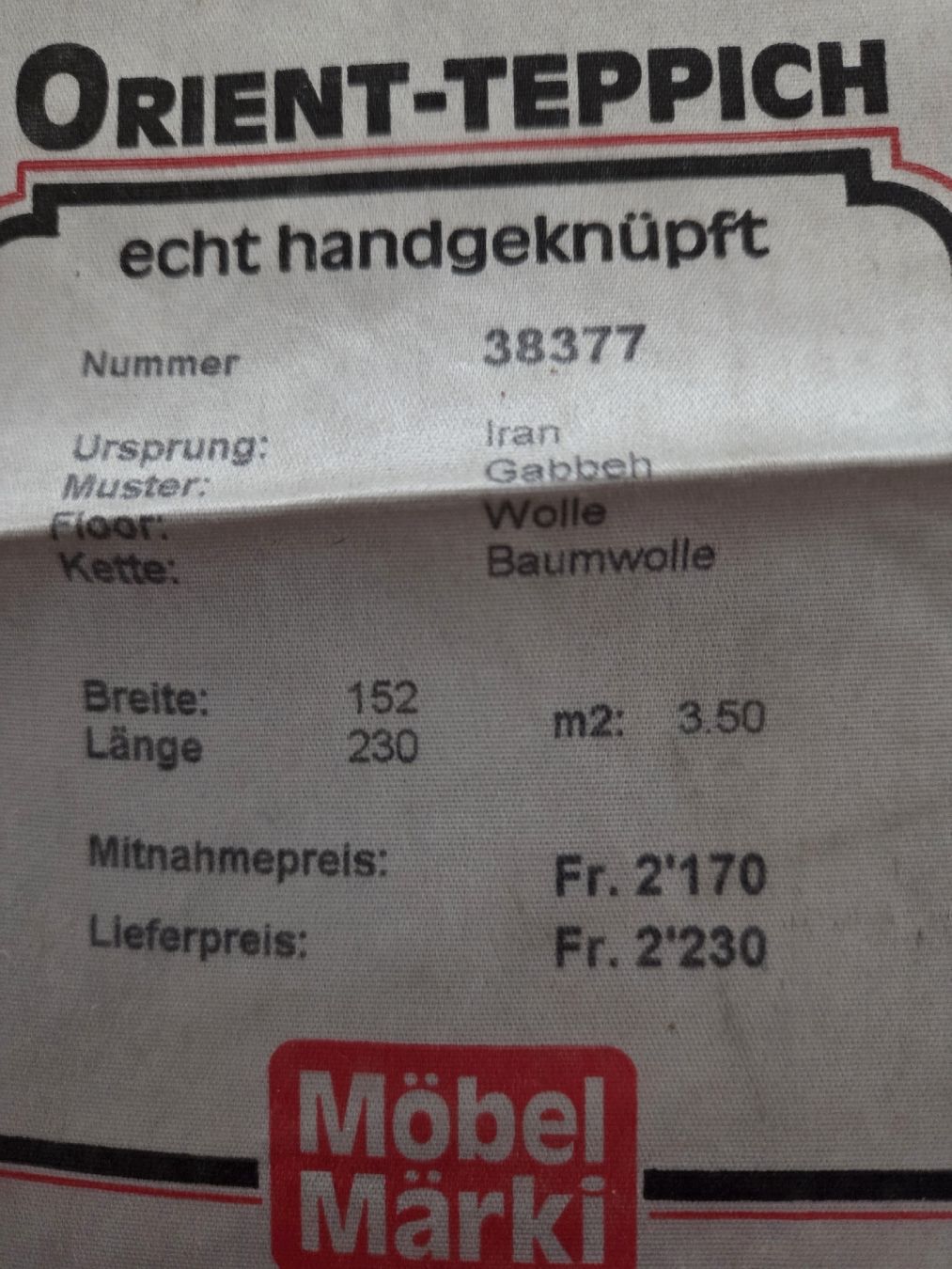 Tappeti: Orient-Teppich blau – Usato da Münchenstein venduto da Piccolo013 1