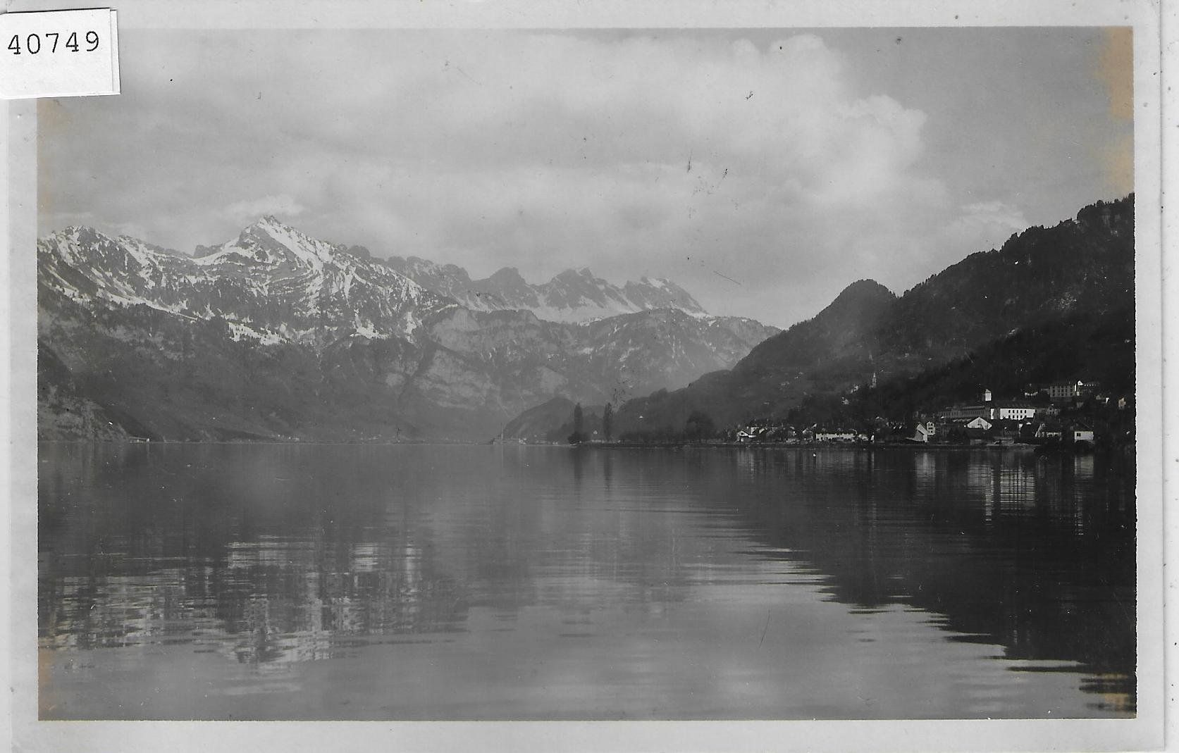Ansichtskarten: Murg am Walensee vom See aus – Gebraucht aus Ettingen von Kartenplanet
