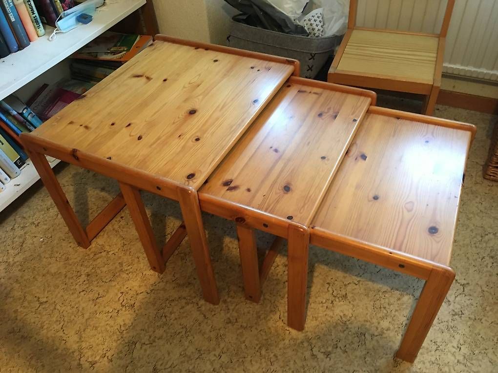 Tische: 3-er Set Couch/Beistell-Tischchen aus Holz – Gebraucht aus Zürich von BuenosAires03 1
