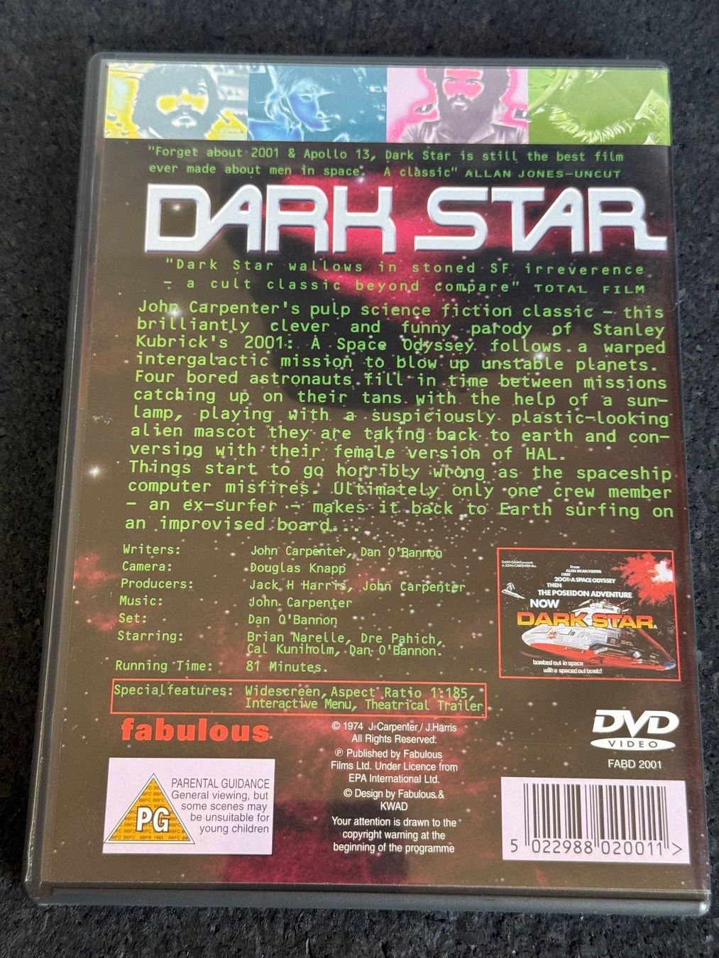 Tutti i DVDs: John Carpenter's DARK STAR DVD EN – Usato da Fribourg venduto da tschjoly 1