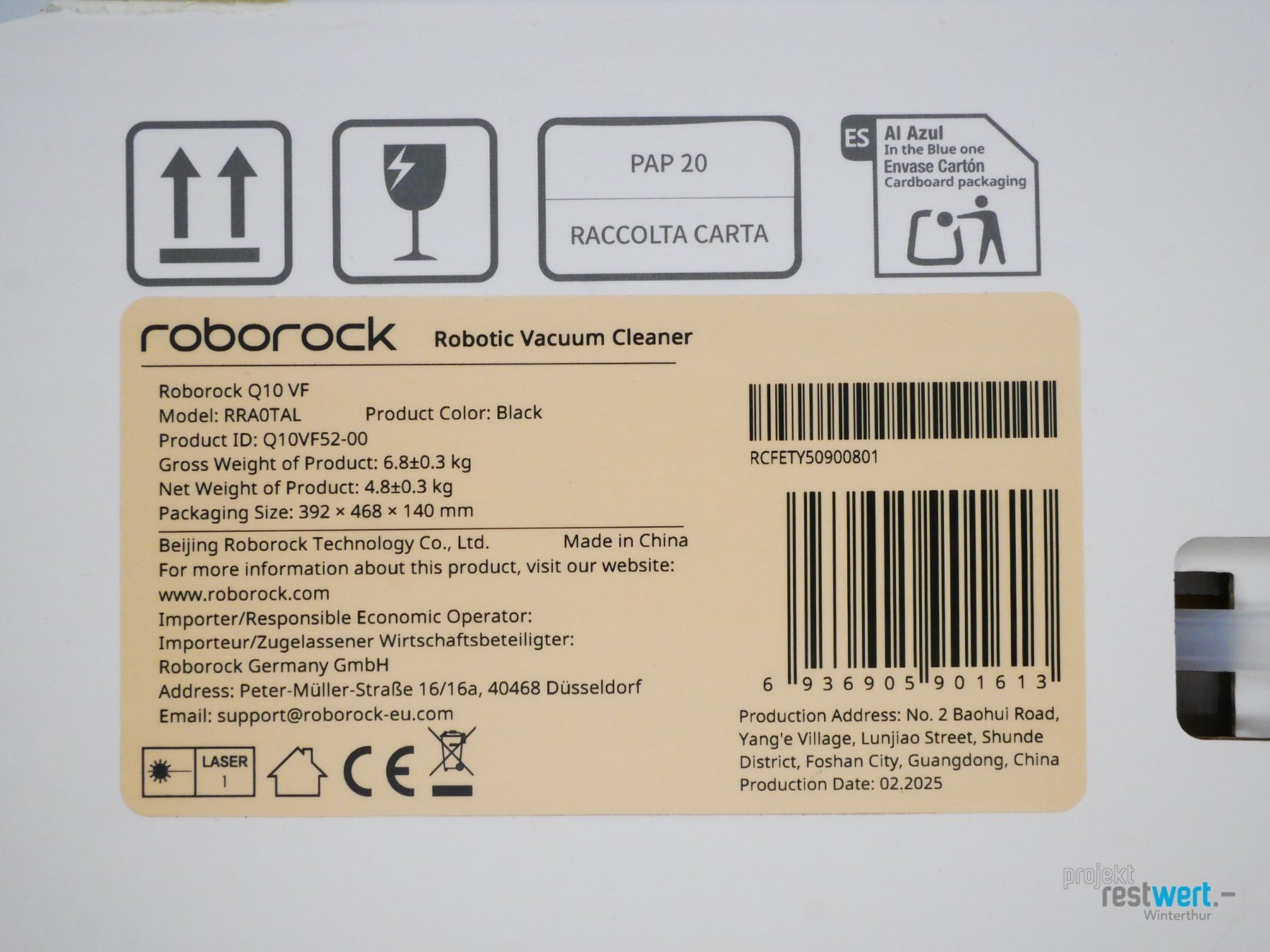 Roborock Aspirapolveri & Accessori: ROBOROCK Saugroboter Q10 VF, schwarz – Usato da Winterthur venduto da Restwert_Winterthur 6
