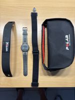 Polar Herzfrequenzmesser mit Brustgurt und Tasche schwarz