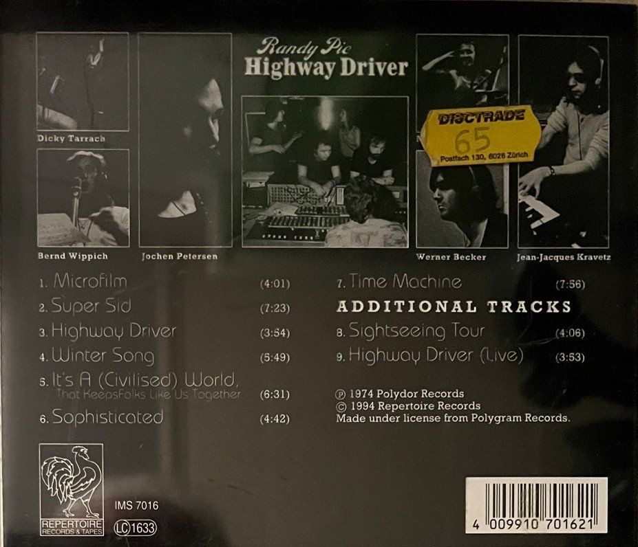 CDs: RANDY PIE / Highway Driver – D'occasion à Bischofszell par kustavi 3