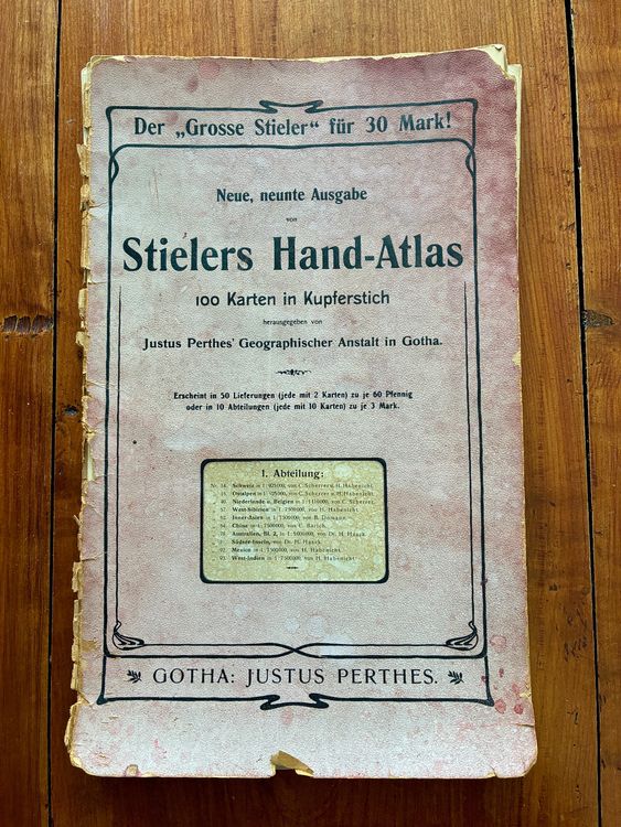 Cartes géographiques & atlas: Stielers Hand-Atlas, 9. Auflage, 1900, 17 x Karten – D'occasion à Zürich par tersus1981