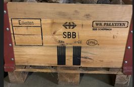 Robuste SBB-Palette mit Rahmen