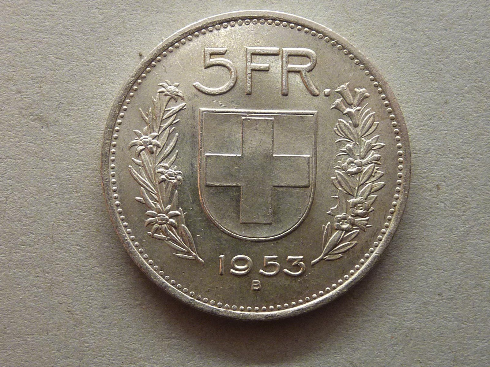 Alle Münzen: 5 Fr.  1953  unz. / stgl. – Gebraucht aus Seon von aee_7gpz