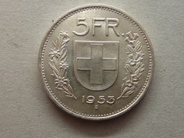 5 Fr.  1953  unz. / stgl.