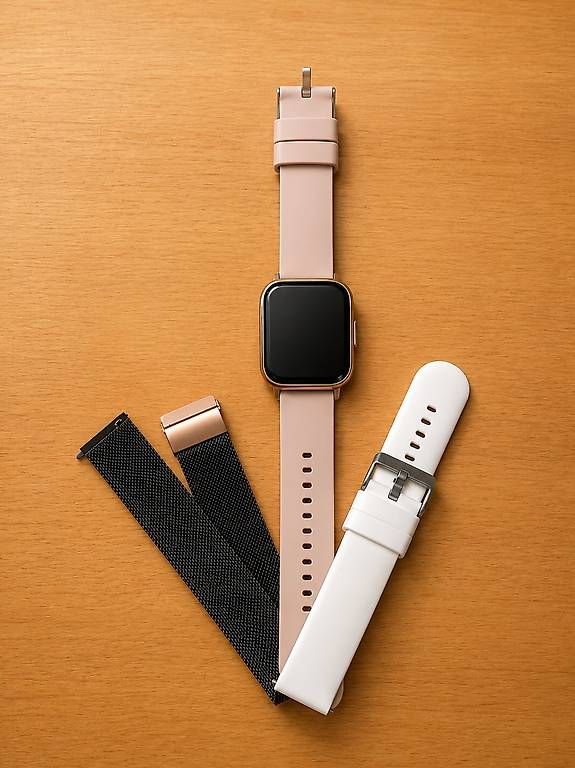 Smartwatch: Smartwatch Roségold mit 3 Armbändern – Gebraucht aus Flurlingen von Amora87
