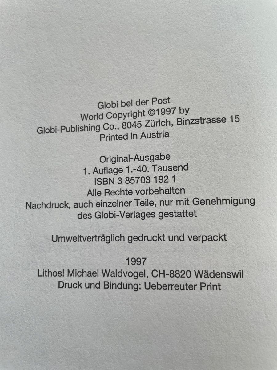 Libri: Globi bei der Post 1. Auflage – Nuovo (secondo la descrizione) da Masein venduto da mosaba 1