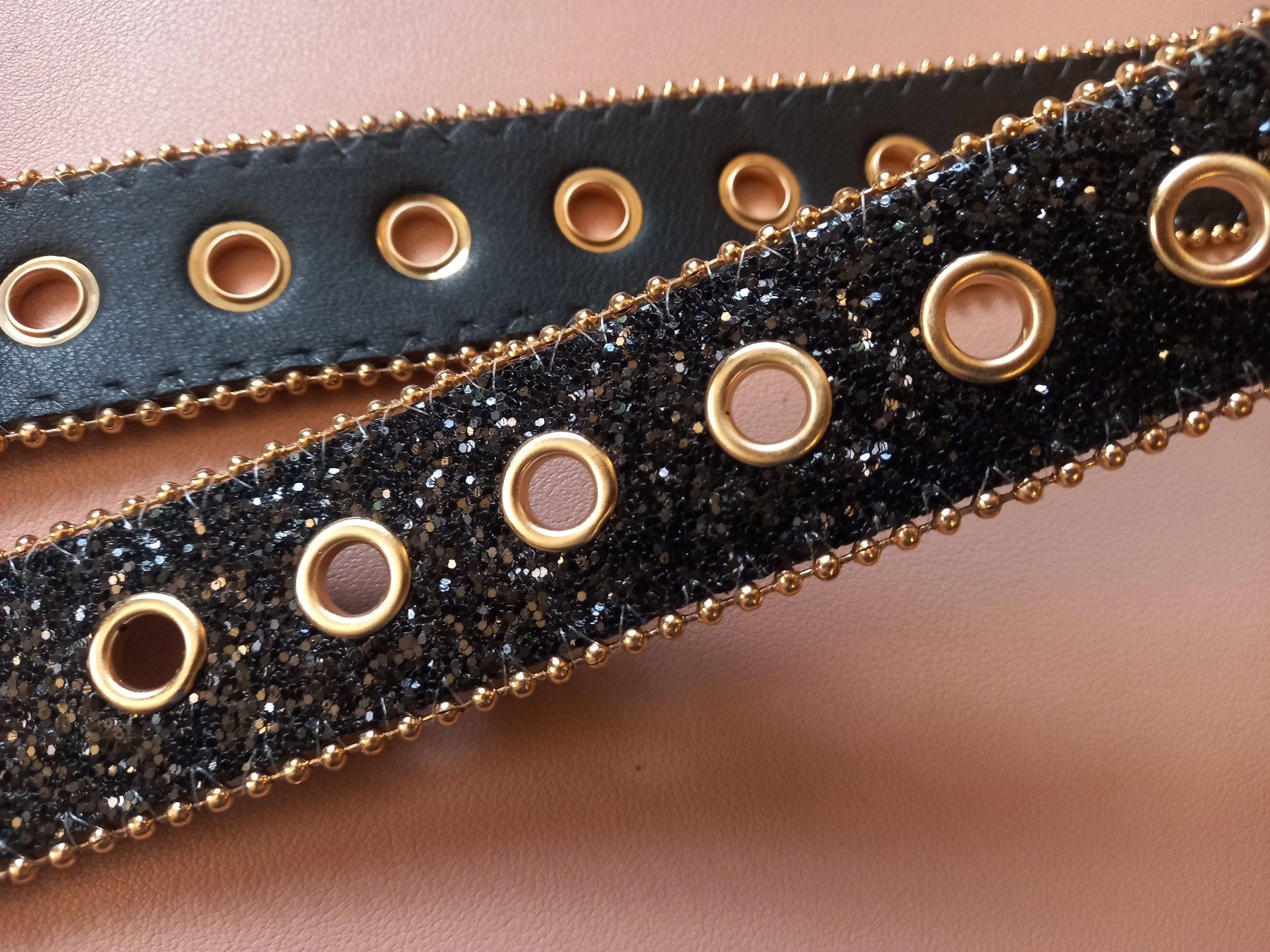 Gürtel: Strass-Gürtel Goth Punk Gothic schwarz - Ceinture strass – Neu und originalverpackt aus Lausanne von FASHION-WORLD-SHOP 2