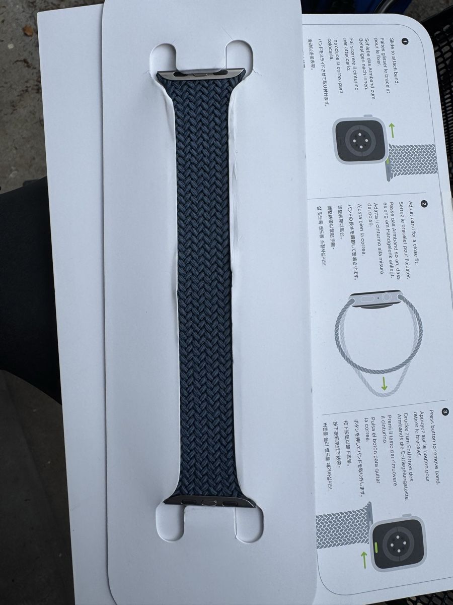 Bracciali & Braccialetti: Apple Watch 45mm Storm Blue Braided Solo Loop Size 7 – Nuovo (secondo la descrizione) da Olten venduto da Chrix_k 2