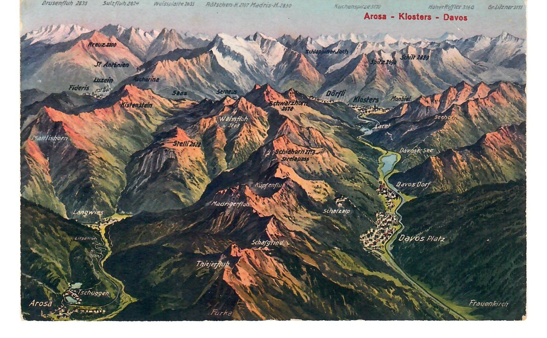 Cartoline postali: Arosa-Klosters-Davos – Usato da Zweisimmen venduto da jakobsweg