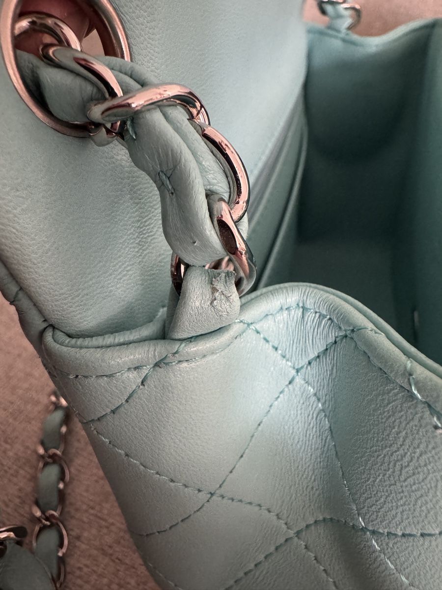 Chanel Borse da donna: Chanel Mini Flap Bag - Tiffany Blue – Usato da Therwil venduto da as_good_as_new 8