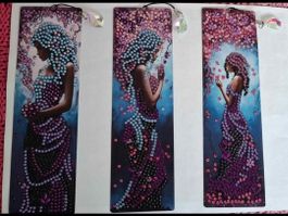 Marques-pages "fées violettes" en diamond painting neufs/Dia