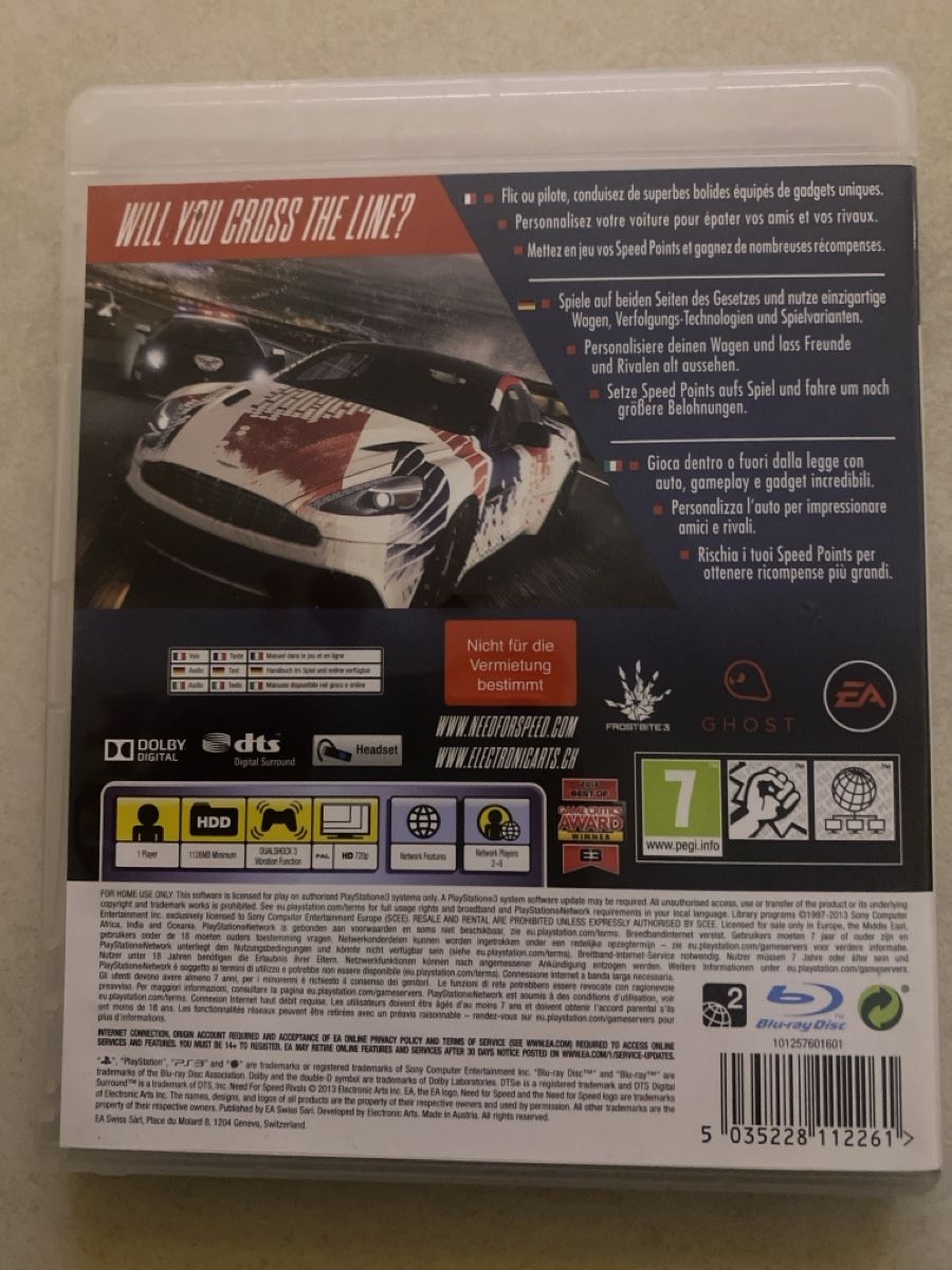Sony Giochi: Need for Speed Rivals PS3 – Usato da Suhr venduto da SchnapperCH 1