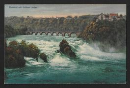 CP Rheinfall mit Schloss Laufen, La Chûte du Rhin (1920s)