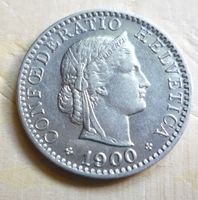 20 Rappen 1900, stgl, Kat. CHF 250.--