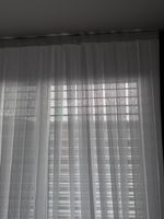 Weisser Vorhang mit Faltenband halbtransparent guter Zustand