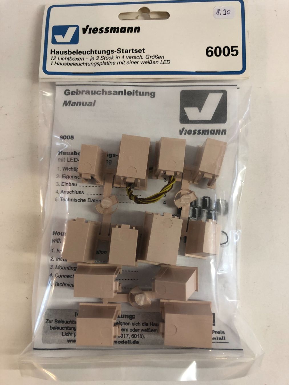Viessmann Modellini di ferrovie: Viessmann H0 6005 Hausbeleuchtungs-Startset – Nuovo e nell'imballaggio originale da Rodersdorf venduto da Joerg11
