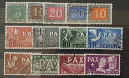 CH, SBKNr. 262/274, PAX Satz, sauber Gestempelt mit Befund