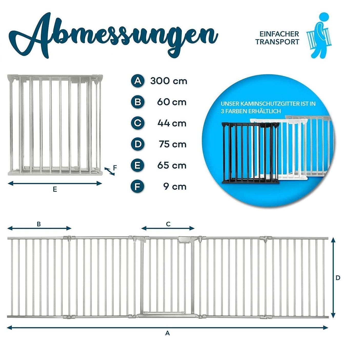 Zubehör: KIDUKU Kaminschutzgitter 300 cm Grau – Neu und originalverpackt aus Bottighofen von zaap 2