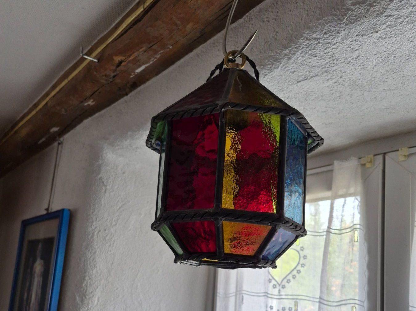 Lampen: Lanterne ancienne en verre coloré – Gebraucht aus charmoille von mir_my9f
