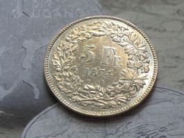 5 Fr. 1874 B. - Très belle pièce
