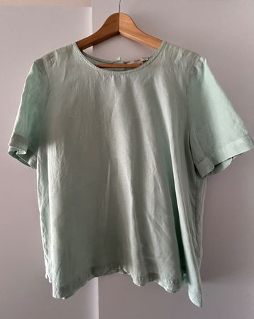 Leinen-Sommerbluse Esprit, Gr.L, mintgrün, leicht u. luftig!