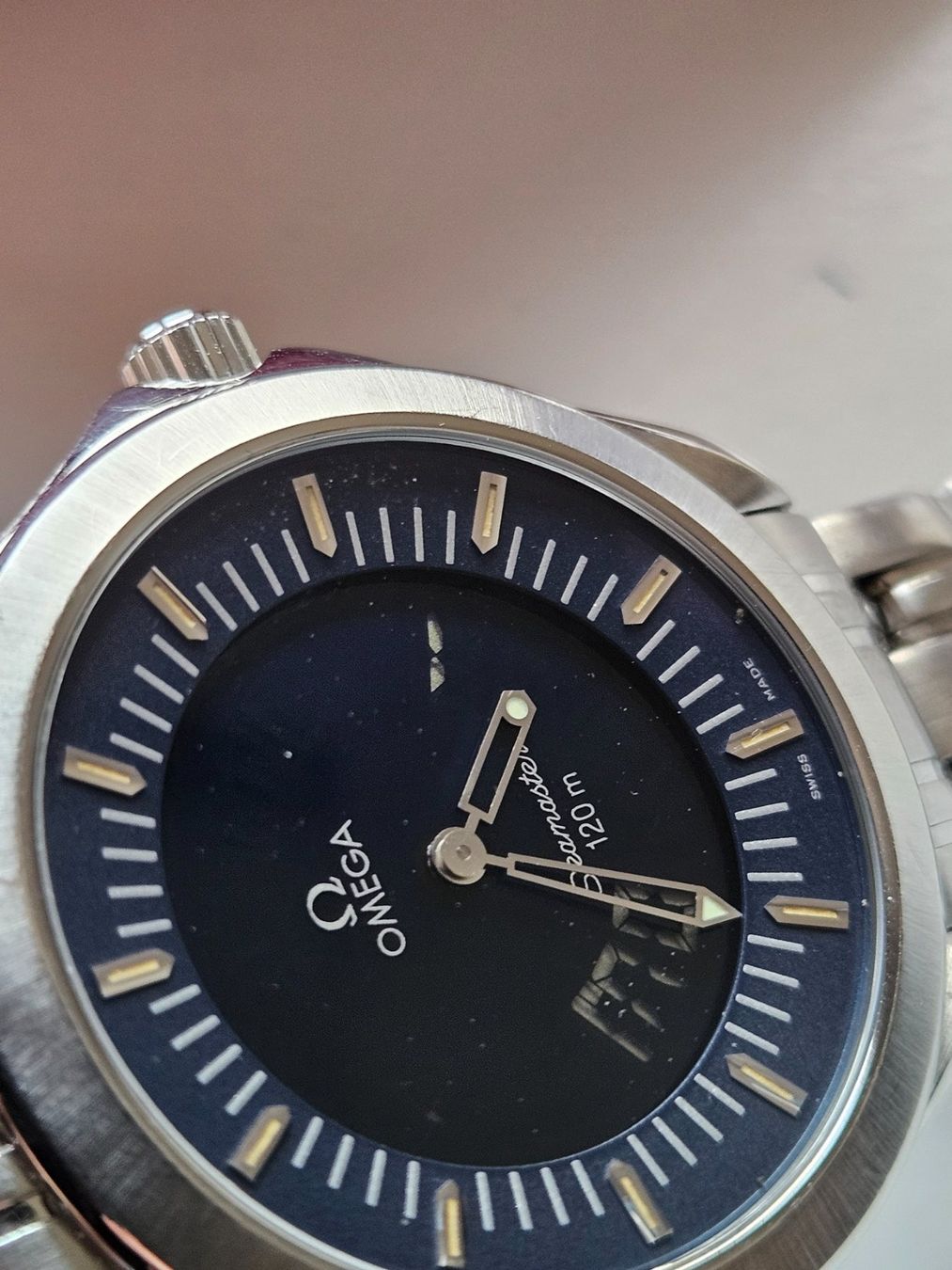 Omega Orologi: Omega Seamaster 120 m Multifunction Quartz mit Box – Usato da Berikon venduto da mmm21 4