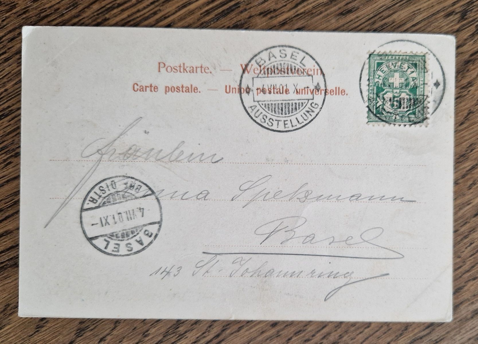 Ansichtskarten: Steierdiand'l, Basel 1901 – Gebraucht aus Ebikon von Donar50 1
