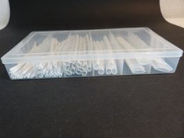 Schrumpfschlauch Sortiment mit Box weiss angebraucht